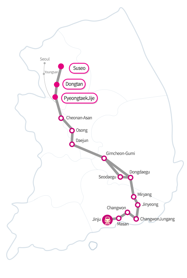 Updated KORAIL KTX Train Lines Map Of Korea (From Seoul To, 52% OFF